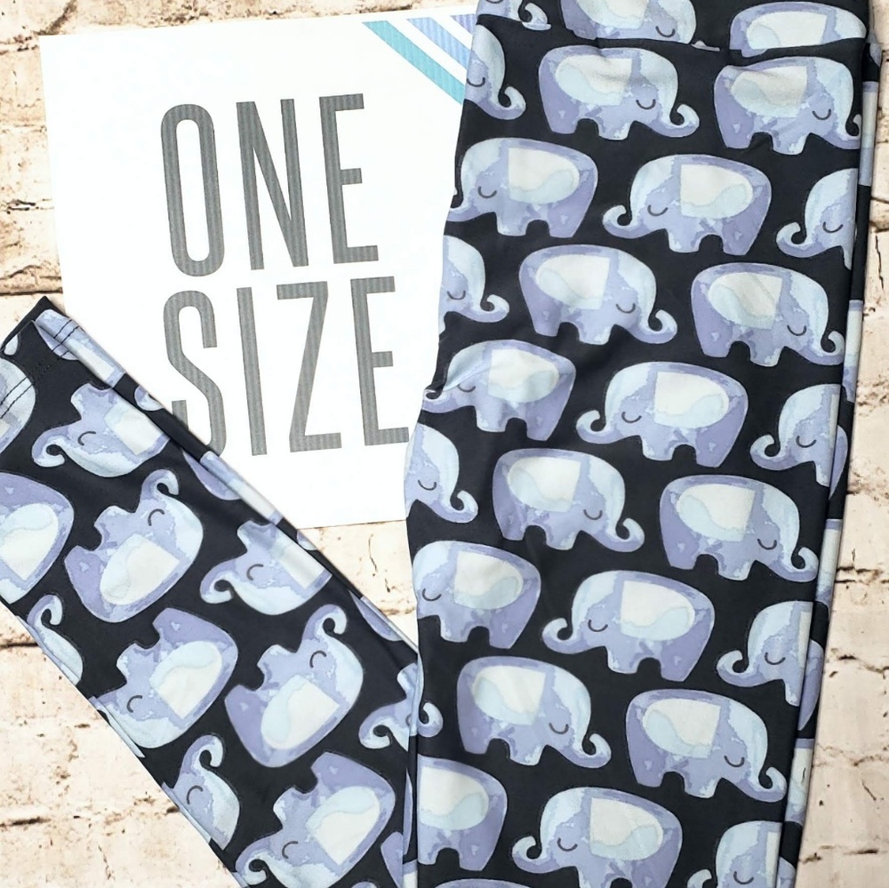 NWT LuLaRoe Leggings OS  Elephants!